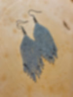 indigenous made beaded silver earrings