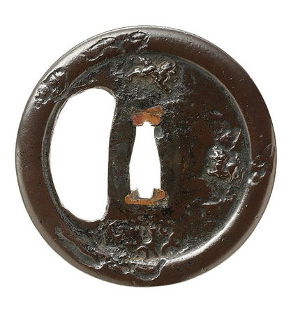 石橋図鐔 無銘 鏡師