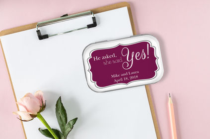 Engagement Mint Box

He asked, she said yes!