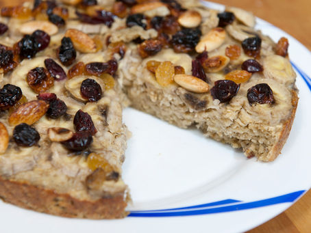 Gâteau à la banane et flocon d'avoine