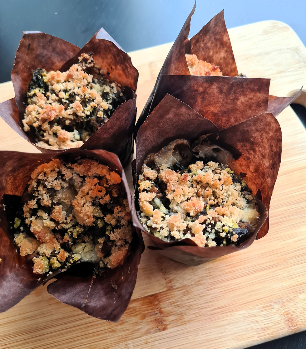 Savoury spinach and cheese muffins inspired by Greek spanakopita