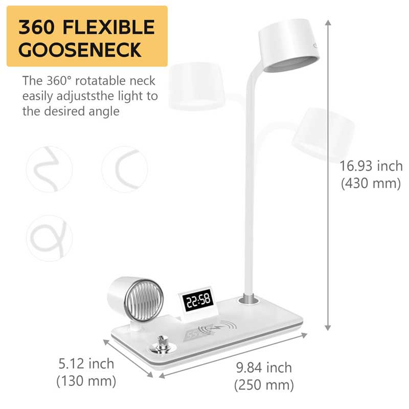 תמונה ממוזערת: עמדת טעינה משולבת בצבע לבן