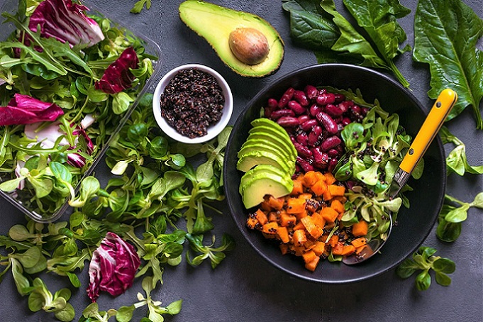 Arranged Food and Objects