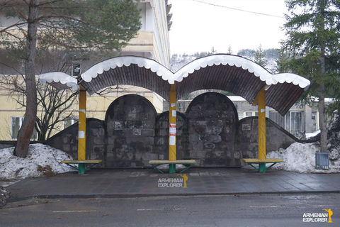 bus stop, soviet bus stops, soviet bus stops in armenia, armenia architecture, bus stop architecture