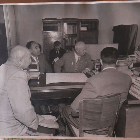 Nikita Khrushchev in Armenia, Nikita Khrushchev Byurakan, Khrushchev and Hambardzumyan meeting
