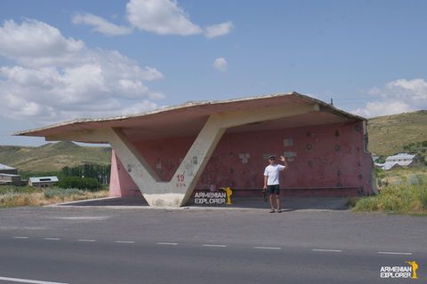 bus stop, soviet bus stops, soviet bus stops in armenia, armenia architecture, bus stop architecture