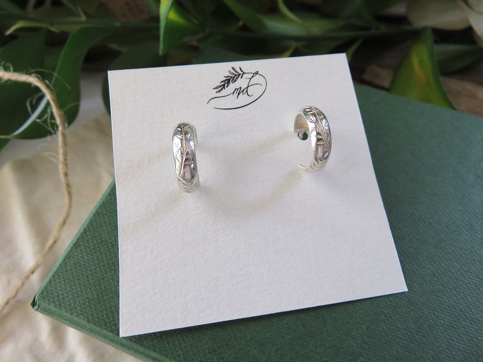 Thumbnail: Botanical Adorn Bold Hoop Earrings