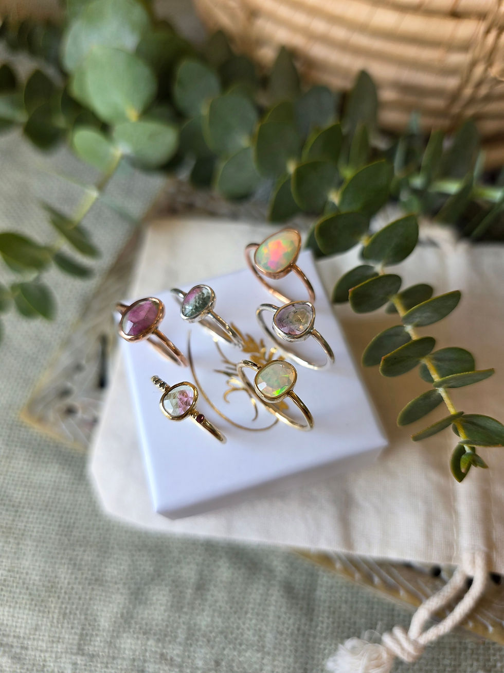 Thumbnail: Watermelon Tourmaline in 9ct Yellow Gold Ring IV