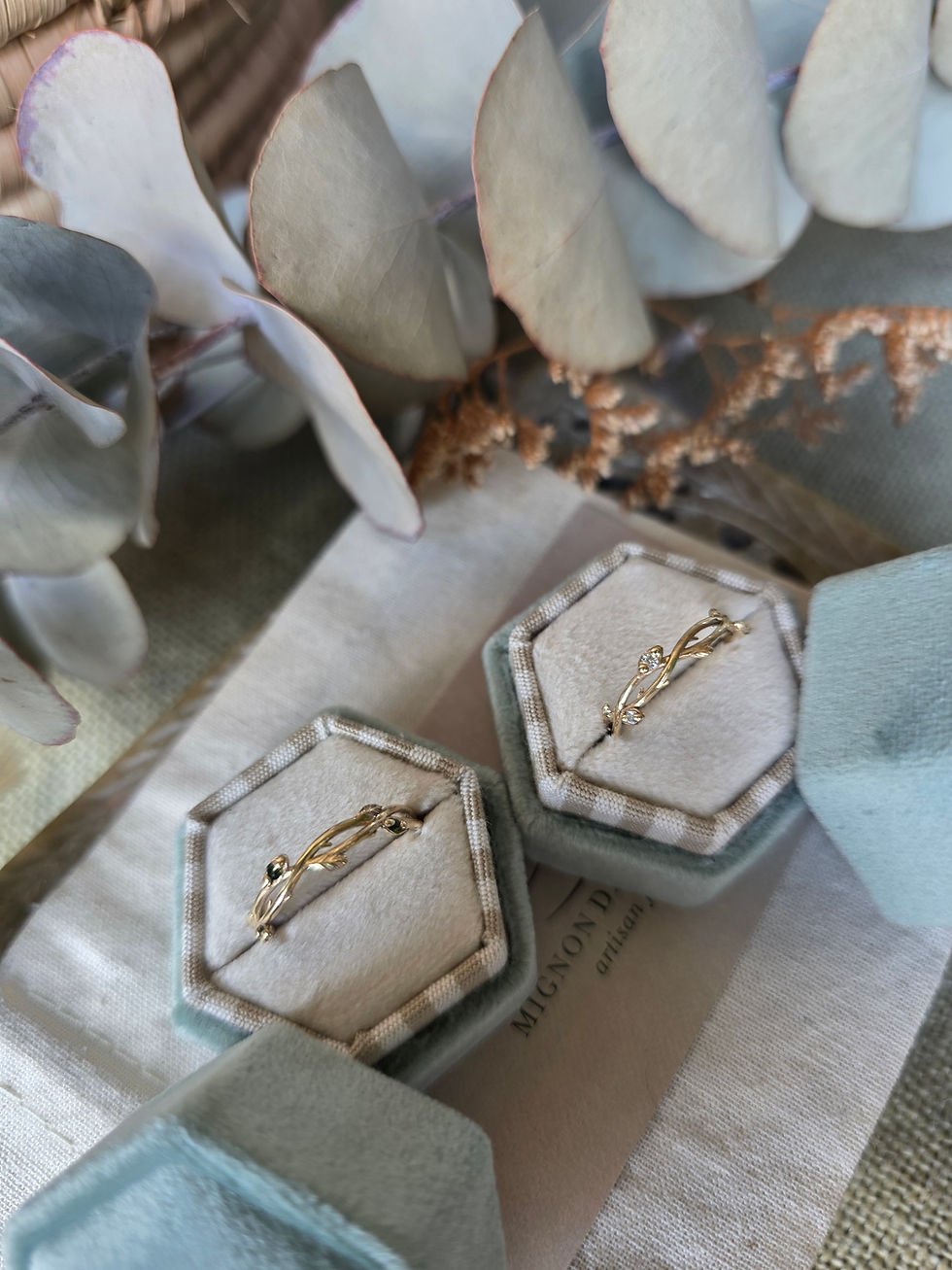 Thumbnail: Thorn ring with Tourmalines