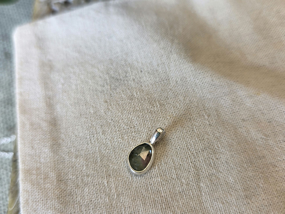 Thumbnail: Watermelon Tourmaline Pendant in Silver II