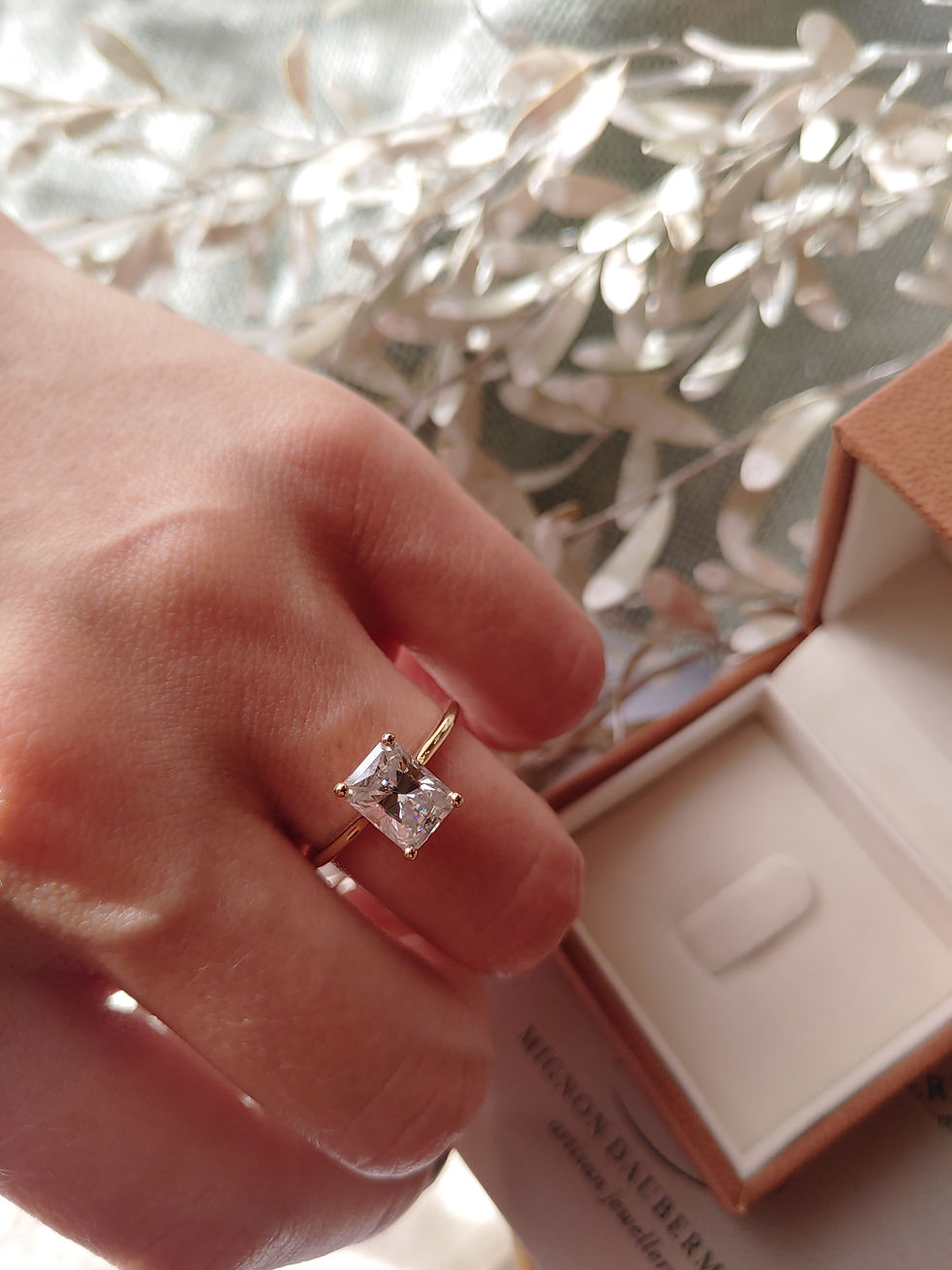 Thumbnail: Radiant Solitaire in 9ct Gold Ring