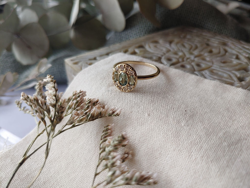 Thumbnail: Sapphire Cluster Ring in 9ct Yellow Gold