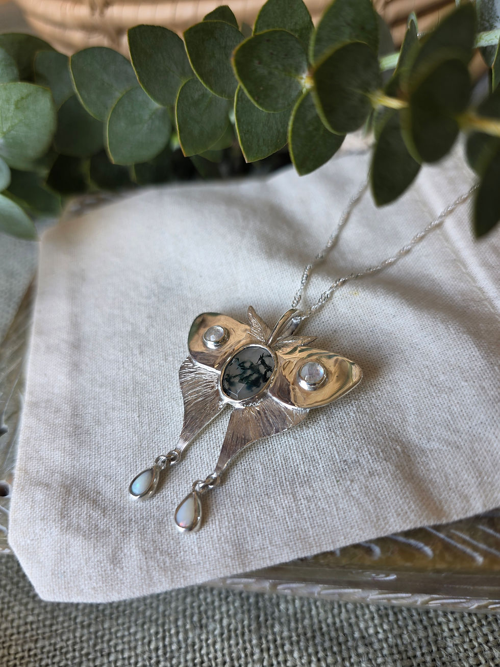 Thumbnail: Luna Moth Necklace in Sterling Silver