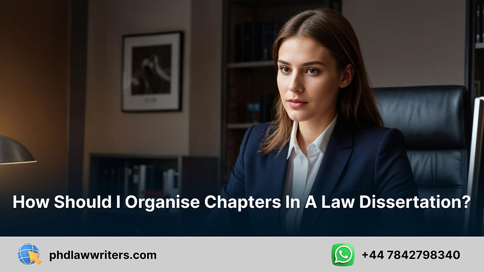 Organisational flow in legal dissertations.