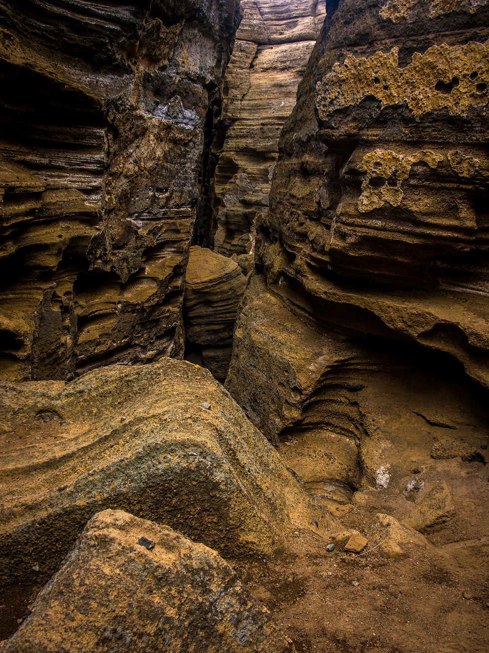 Some of the fissures got pretty narrow and there was alot of climbing - by Michele James Photography, a California Photographer