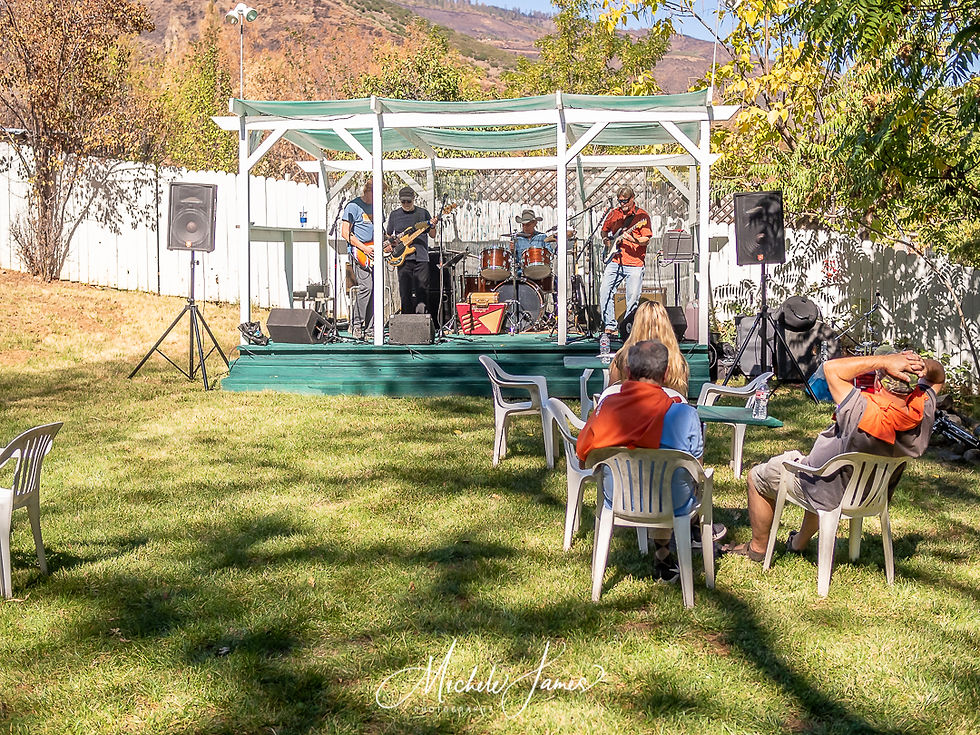 The band behind the French Gulch Hotel