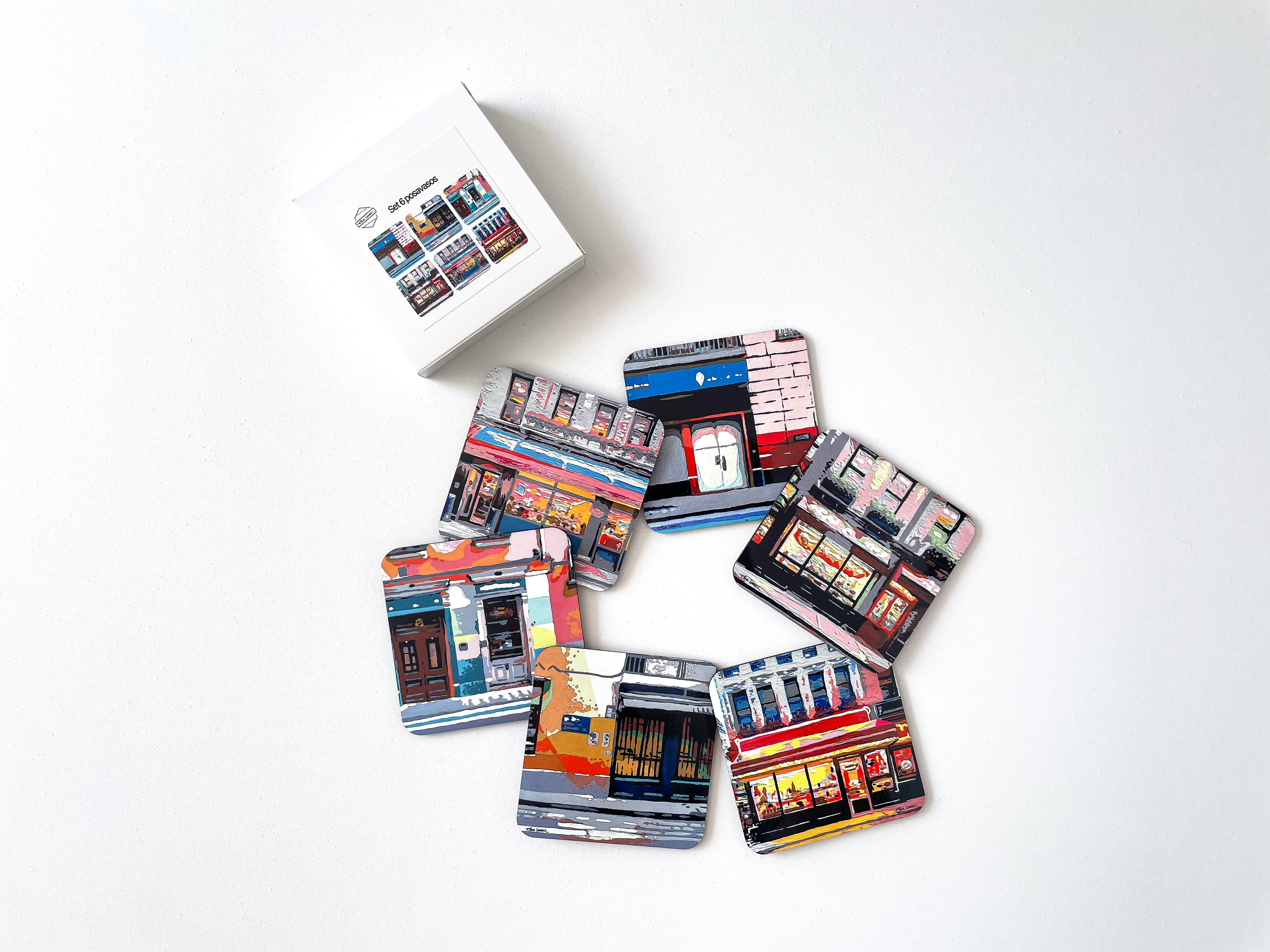 Set de 6 Posavasos Hardboard