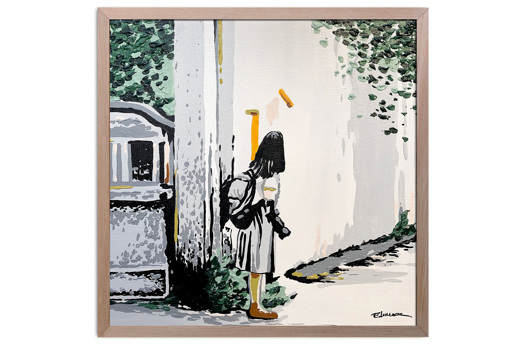 Obra "Una foto mas" (30 x 30 cms - enmarcada)