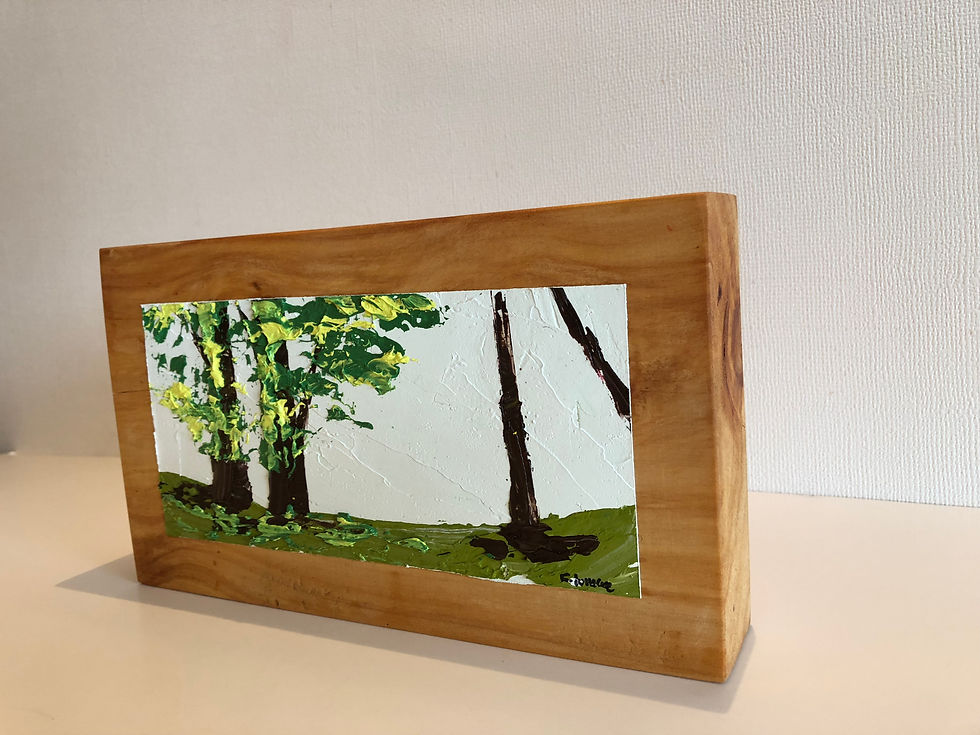 Miniatura: Oleo sobre Oregón XVII (30 x 14 x 4 cms)