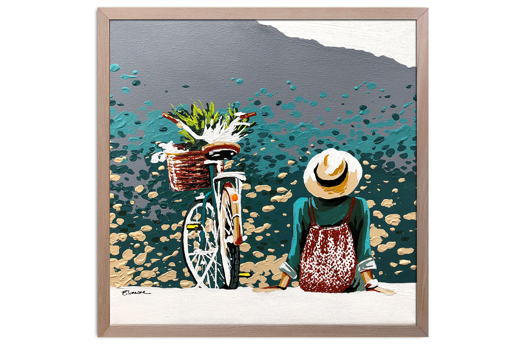 Obra "Contemplar" (30 x 30 cms - enmarcada)