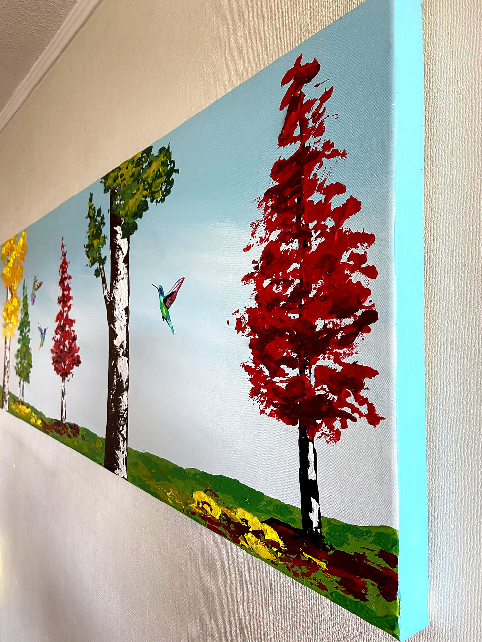 Miniatura: Alegria y danzas en el bosque (40 x 120 cms)