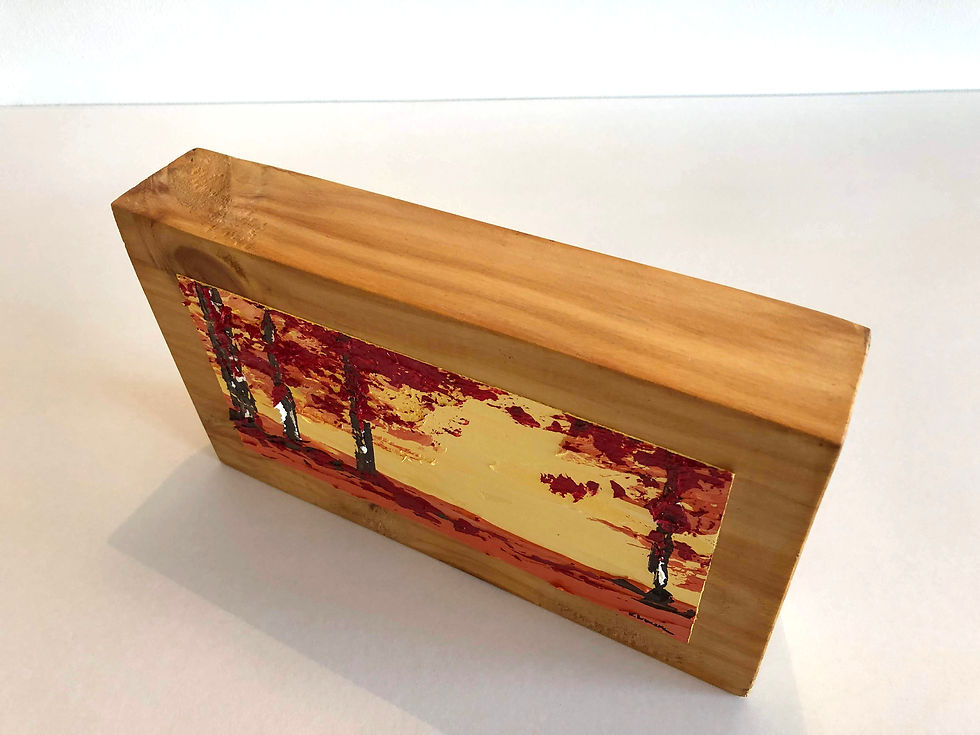 Miniatura: Oleo sobre Oregón XIII (25 x 14 x 4 cms)