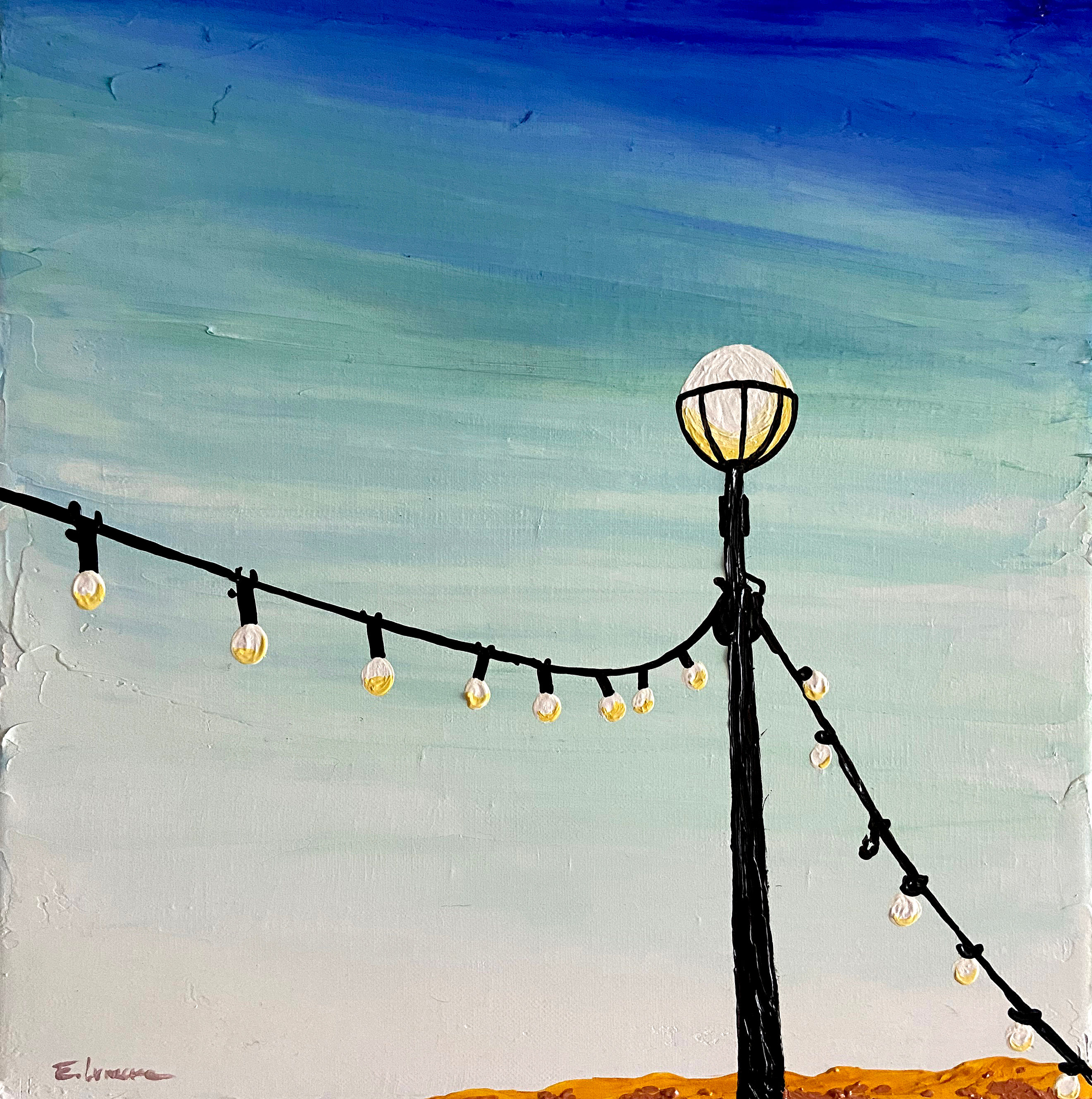 Bright lights (30 x 30 cms)