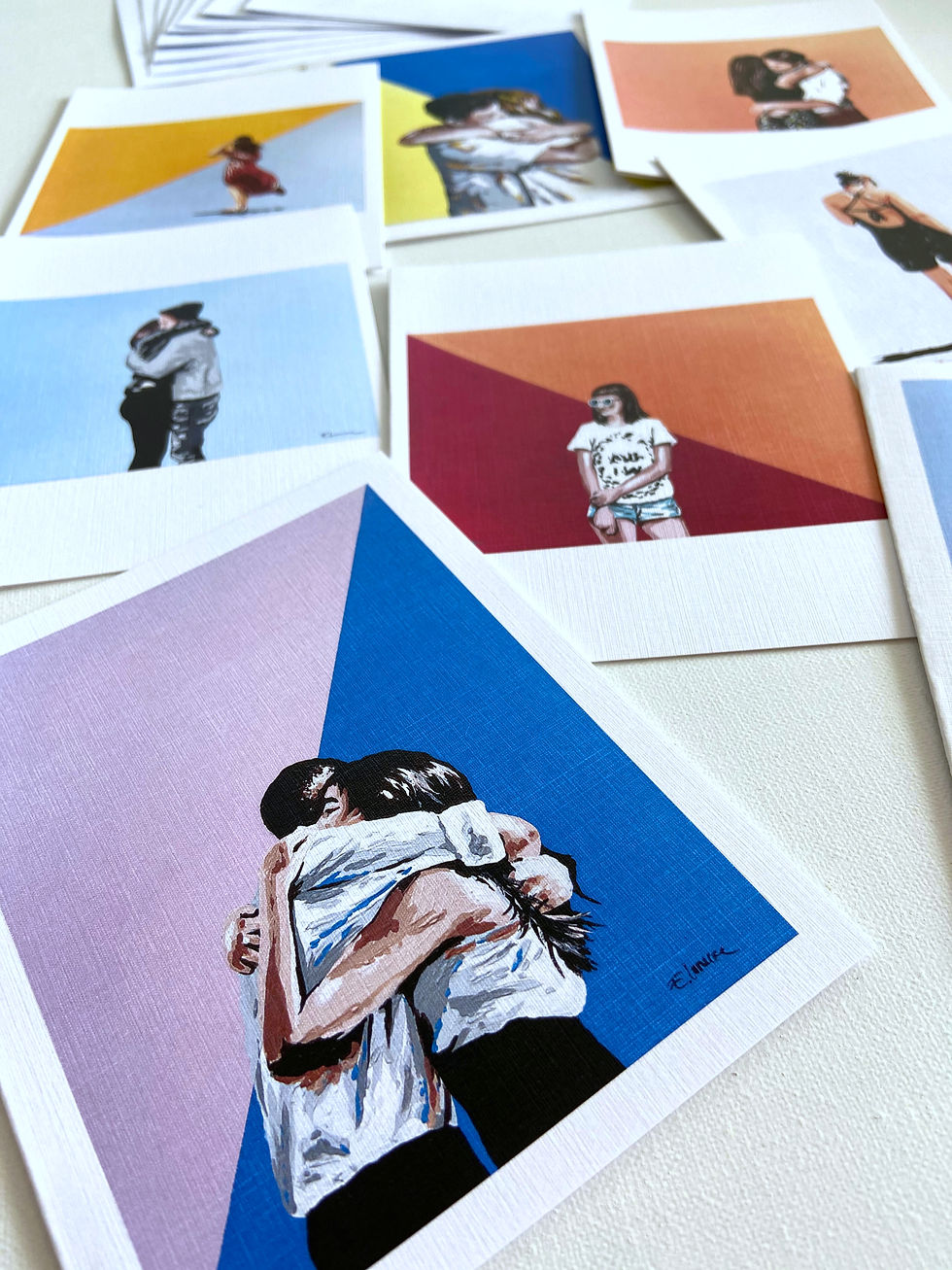 Miniatura: Set de 8 tarjetas "Alegría" (con sobres)