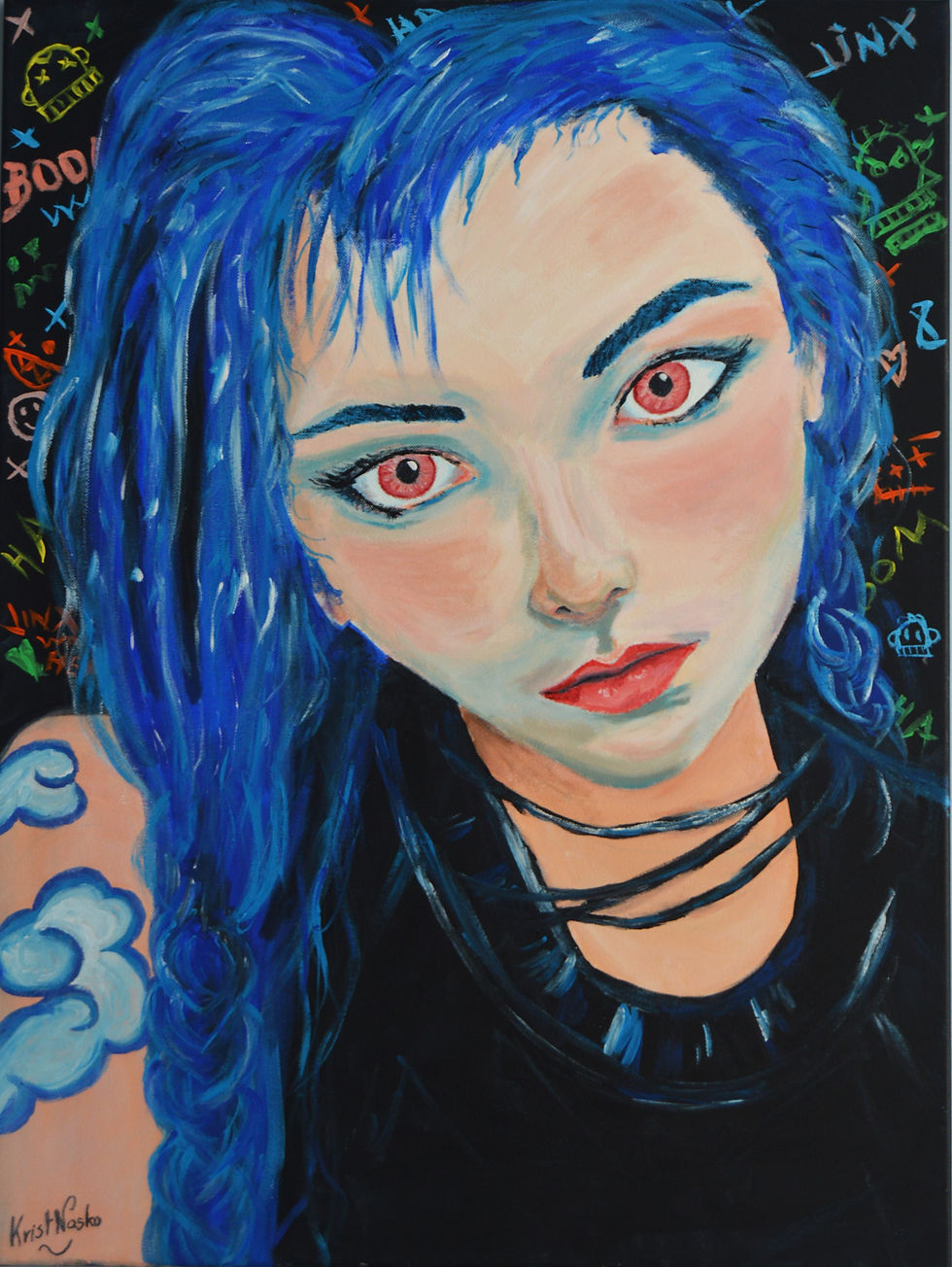 Portrait, peinture acrylique sur toile 60x80 cm. 