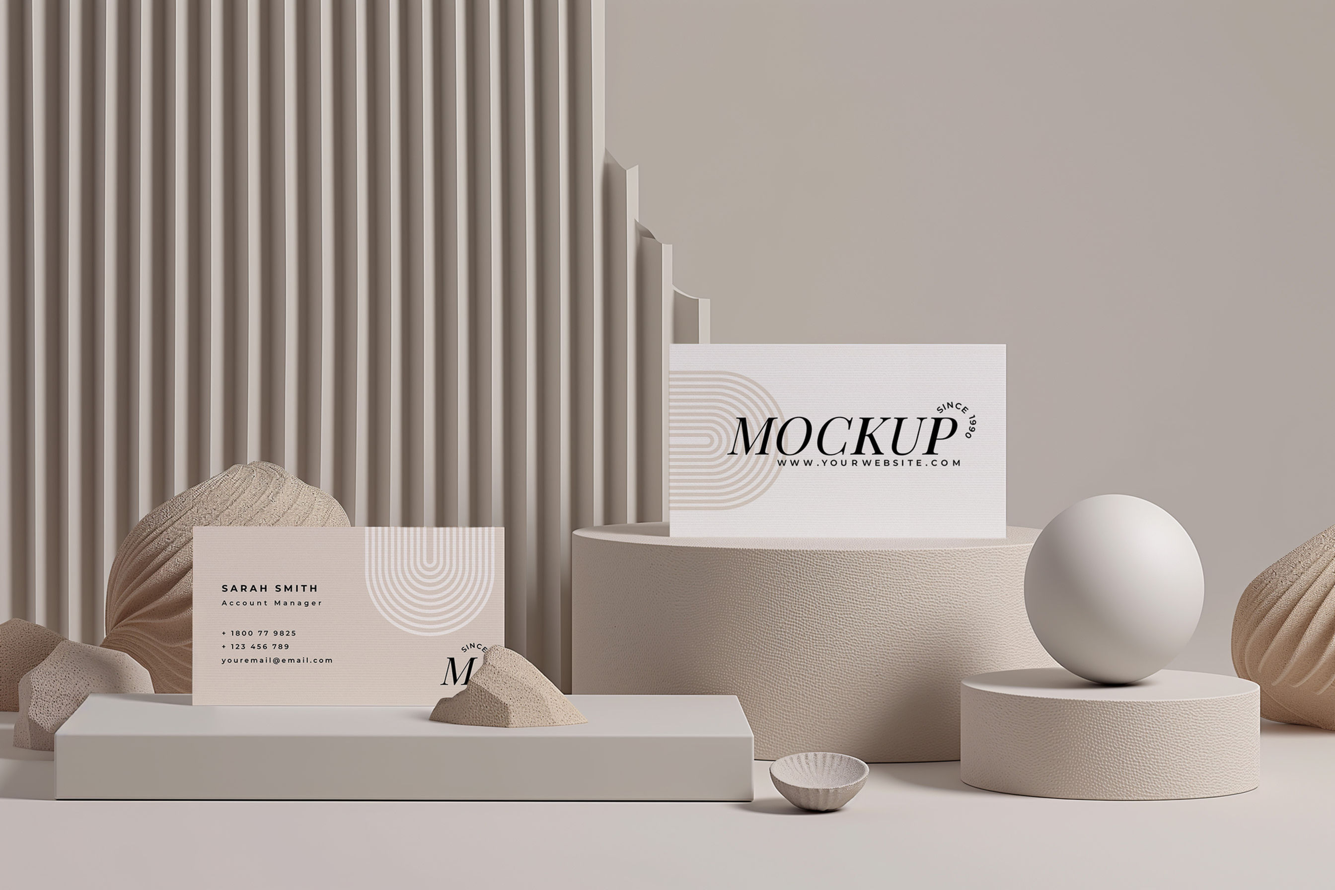 Free Business Card Mockup #3