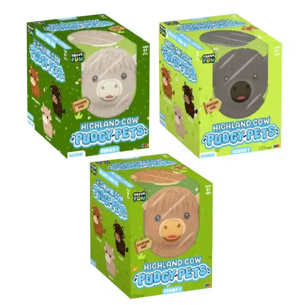 Thumbnail: Rms® Crazy Fun™ Highland Cow Pudgy Pets Squishy S1