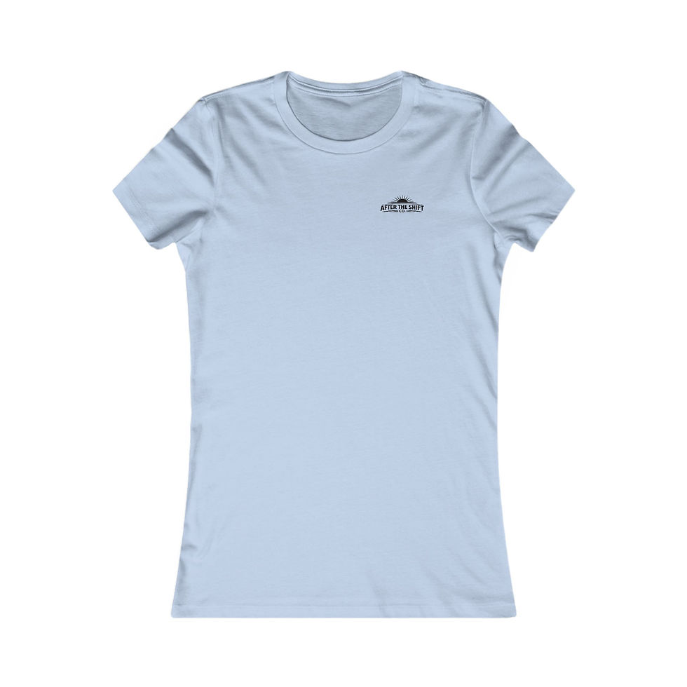 Thumbnail: Light blue women's Police mom T shirt