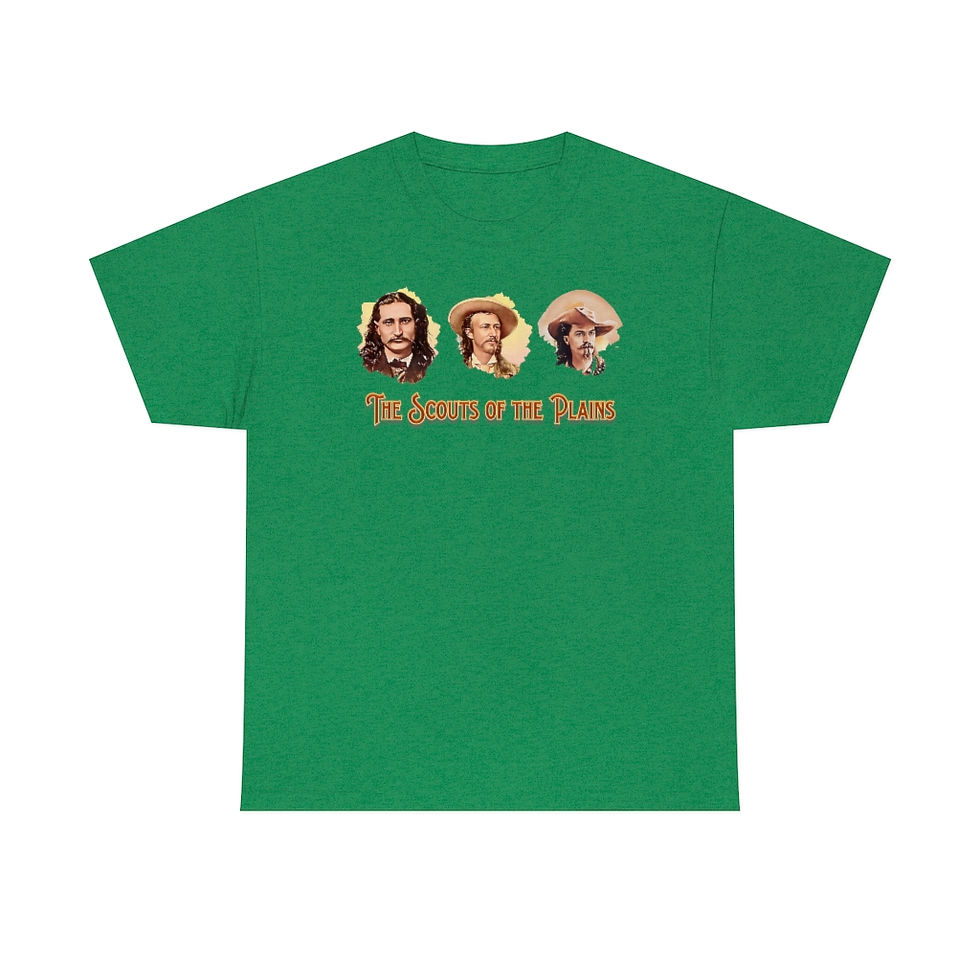 Thumbnail: The Scouts of the Plains (Wild Bill, Texas Jack, Buffalo Bill)- Heavy Cotton Tee