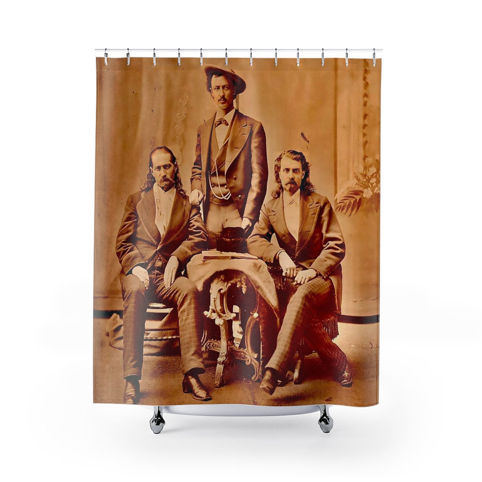 The Scouts of the Plains Shower Curtain Dime Library