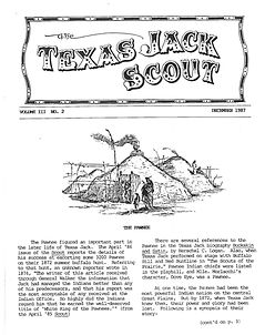 Texas Jack Association Scout - Issue 9 - December 1987