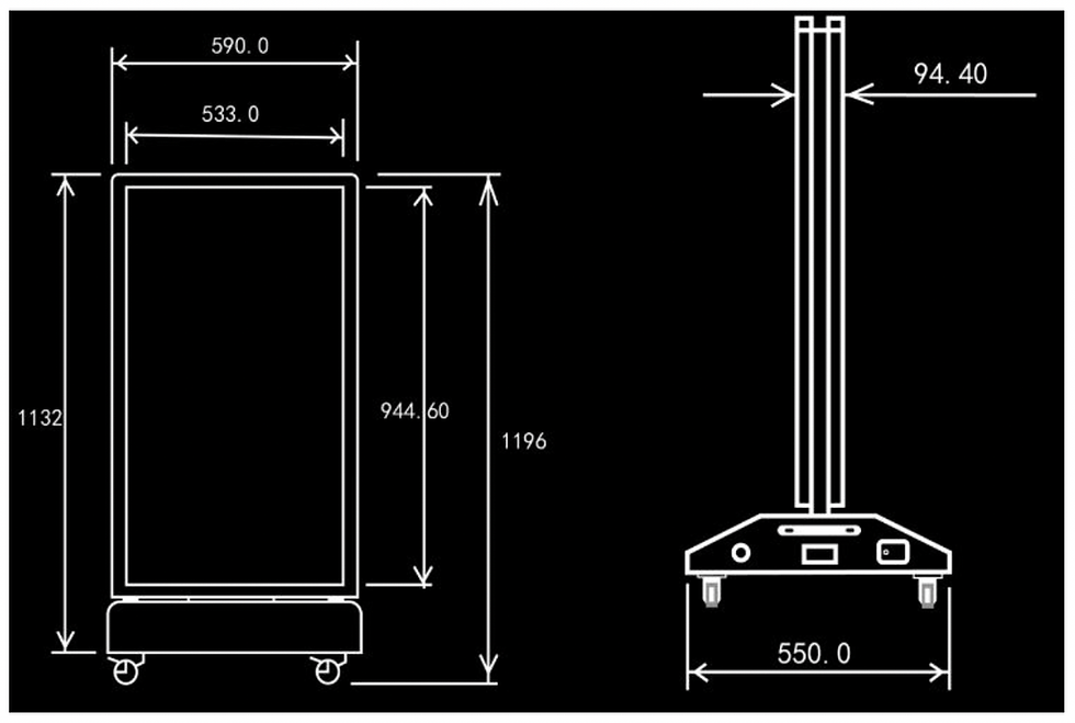 Miniature : Taille du chevalet digital double face