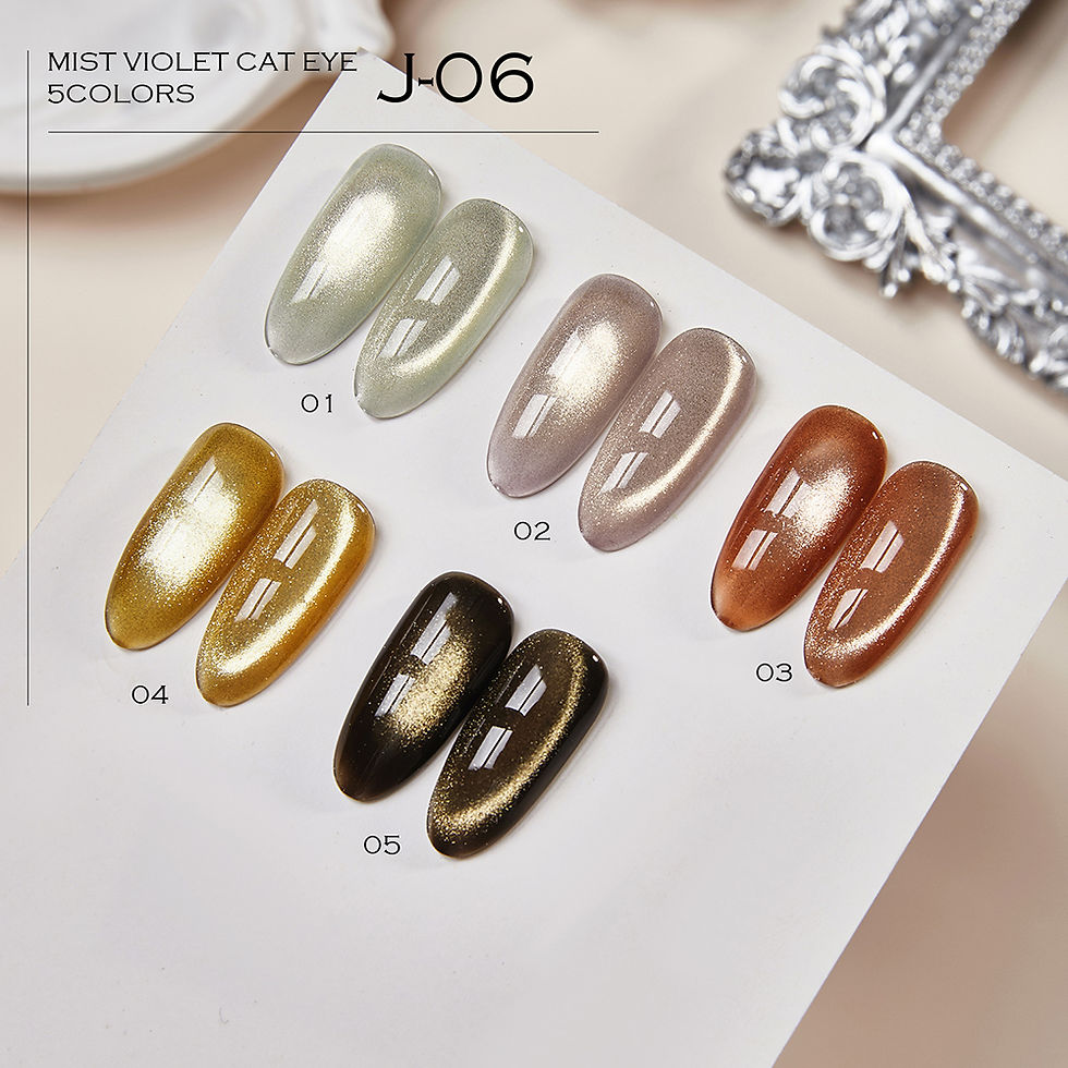 Thumbnail: Vendeeni 5 Colors/Set Crystal Cat Eye Gel Nail Polish Semi Permanent Sparkling M