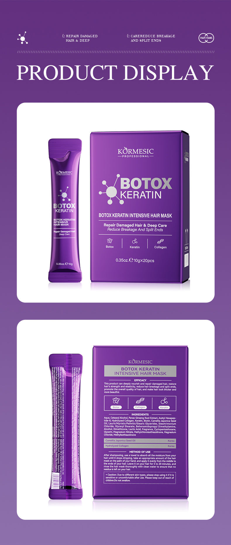 Thumbnail: Keratin Hair Mask Magical 5 Second Repair Damage Frizzy Soft Smooth Shiny Hair D