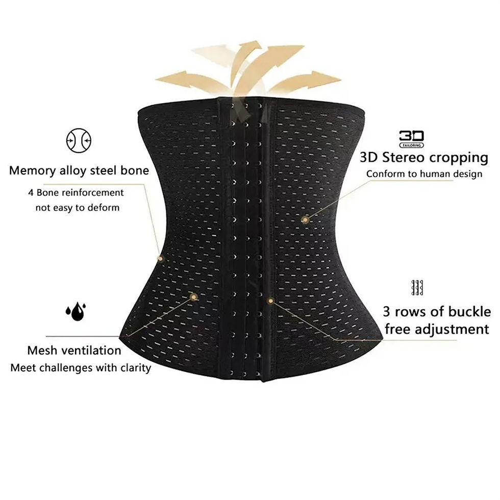 Thumbnail: Women Body Shapewear Tummy Slimming Black Belly Band Shaping Shaper Corset Postp