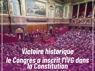 L’inscription du droit à l’IVG dans la constitution est une victoire historique !