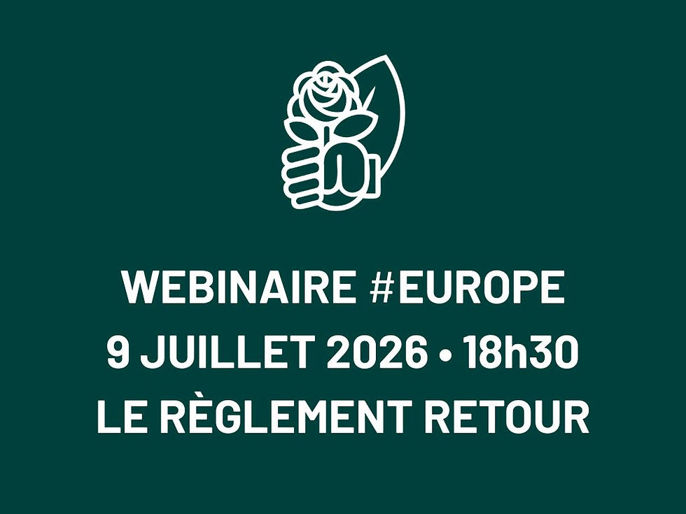 9 Juillet 2026 • Webinaire Parlons d'Europe ! Le règlement retour expliqué.