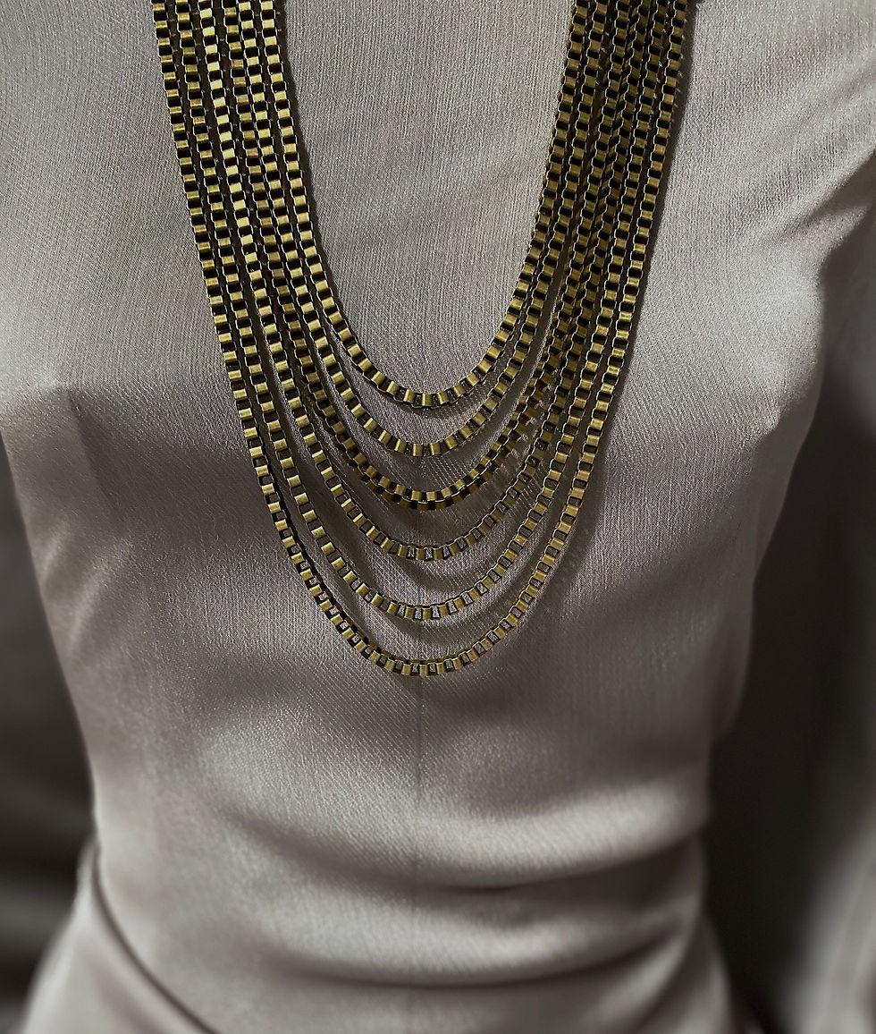 Thumbnail: Smoked Geometry Cascade Necklace