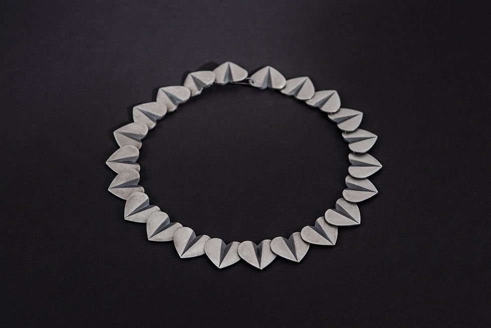Thumbnail: Solid Silver Heart Choker