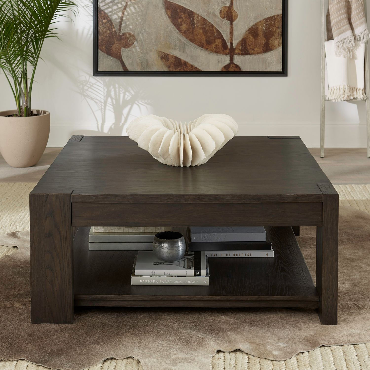 LIB Lennox Hill Oversized Square Cocktail Table