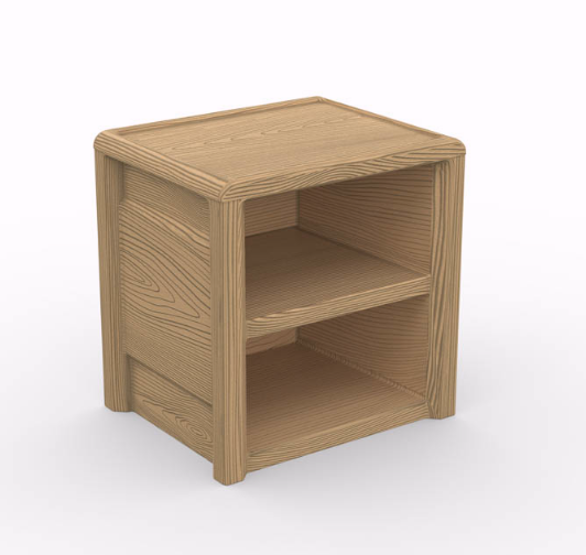 Heavy Duty Molded Wood Grain Nightstand