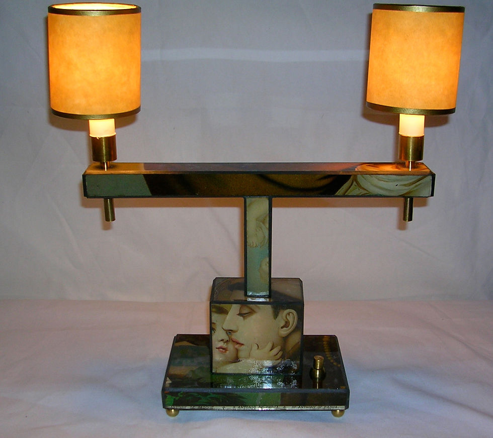 Litho/Glass Table Lamp