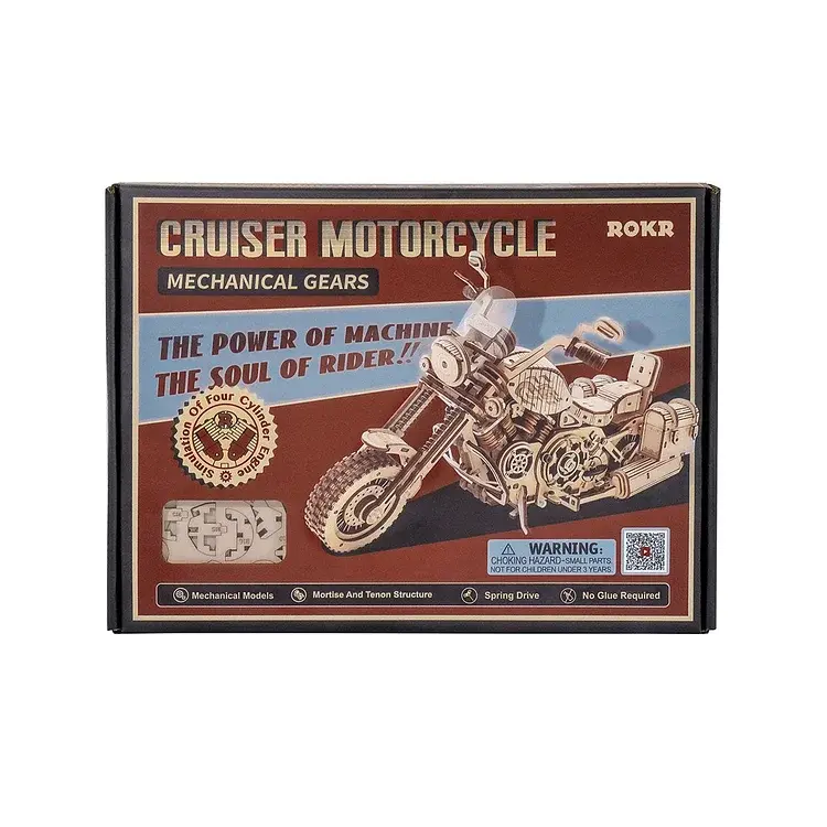 Thumbnail: ROKR Cruiser Motorcycle LK504 3D Wooden Puzzle