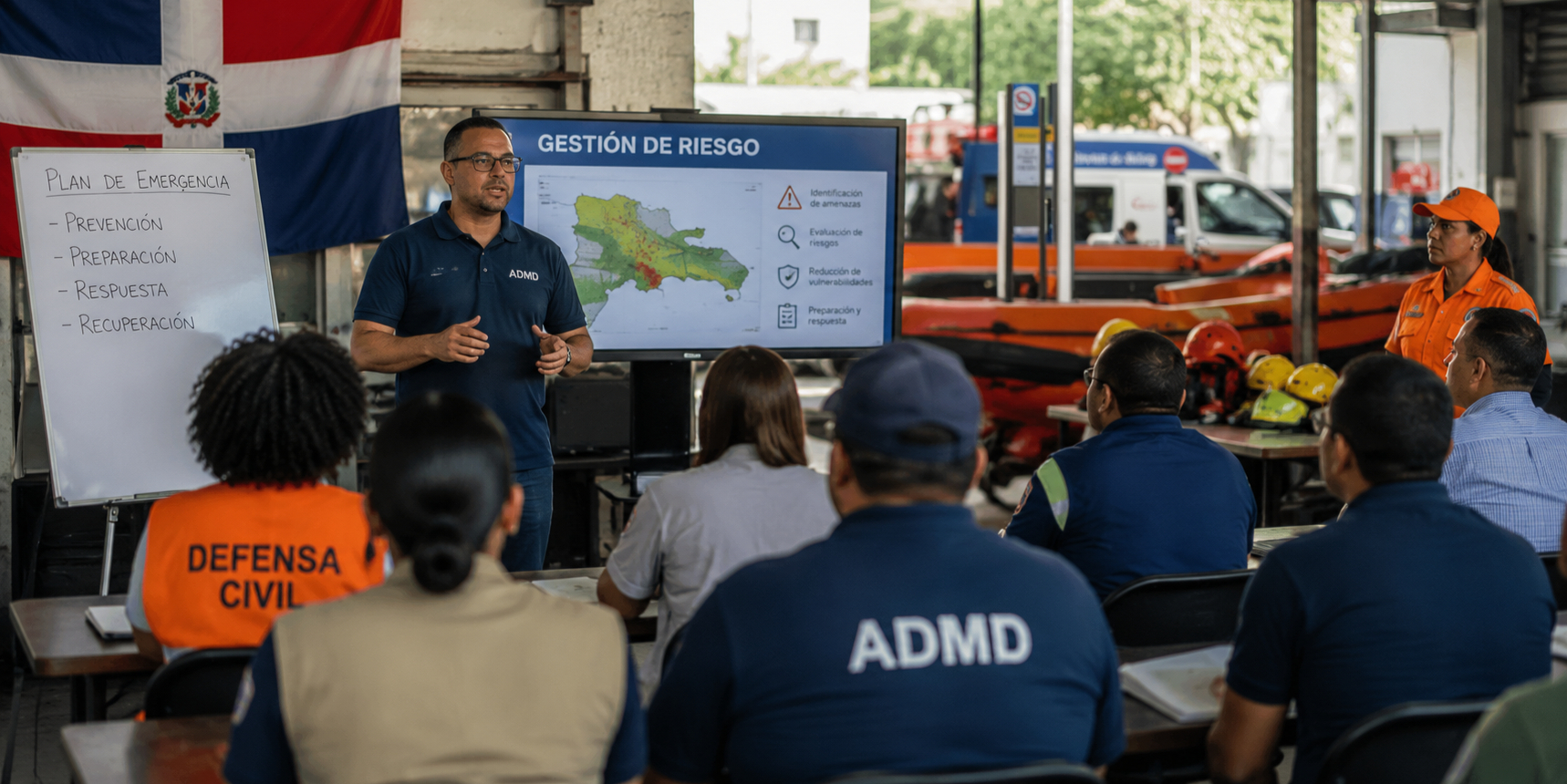 Trabajo comunitario de la Asociación Dominicana de Mitigación de Desastres