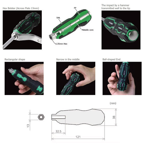 DZ-70 Hammer-Through Driver Handle Grip | ENGINEER INC.-Global