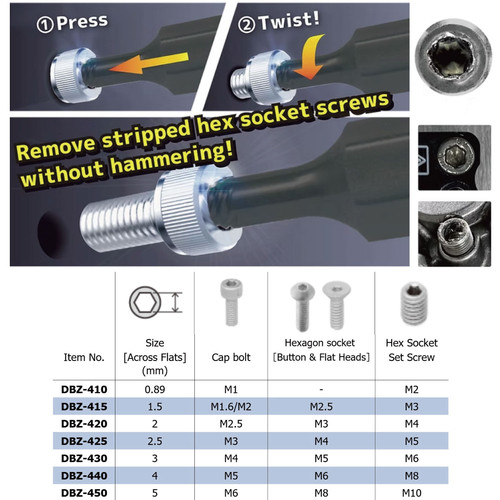 DZ-85 Mini Driver Handler Handle & Mid VERTEX Extractor Set